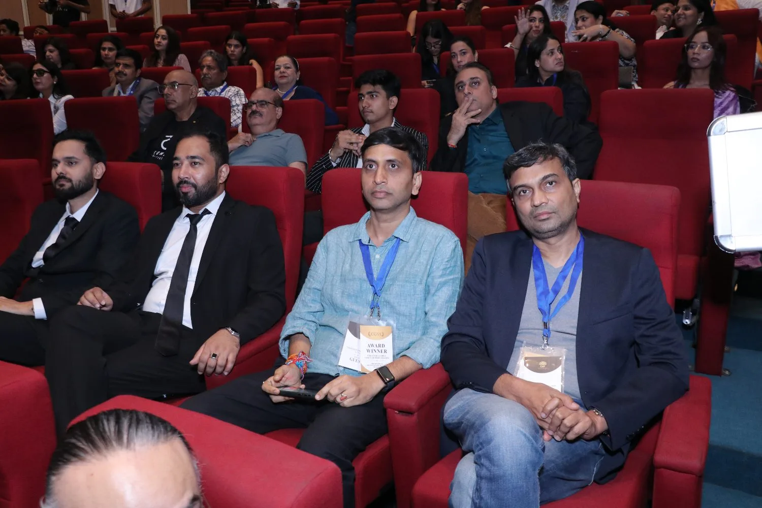 Ajitesh Sharma and Anadi Abhilash seated in the audience at Creative Economy Forum Season 4