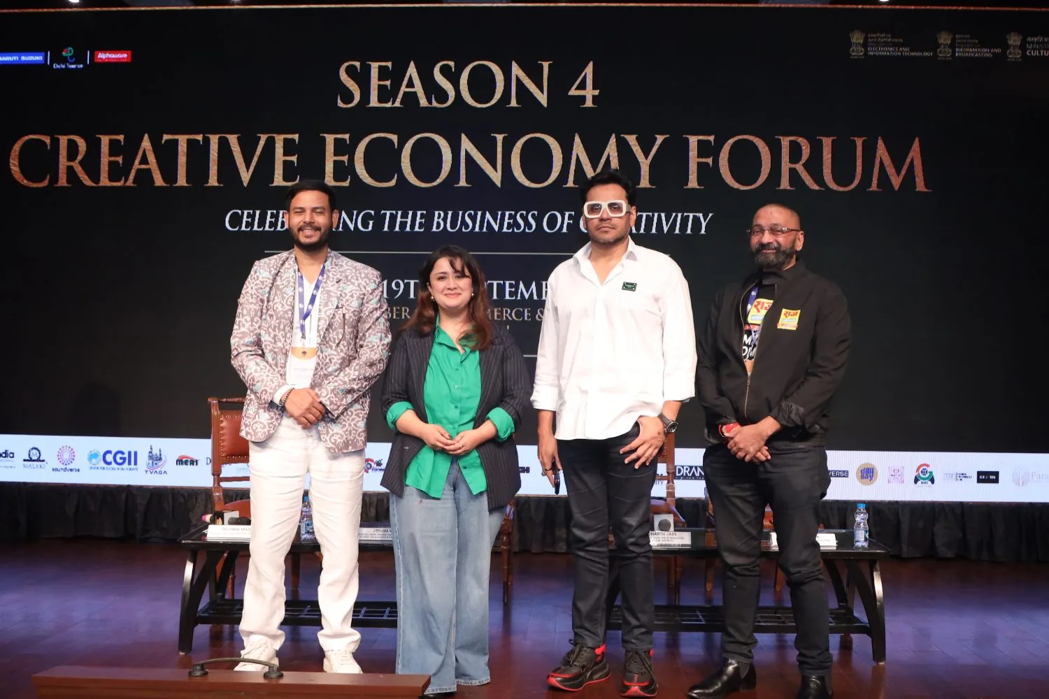 Panellists of "Building and Selling Creative Indian IP to the World" on stage at Creative Economy Forum Season 4